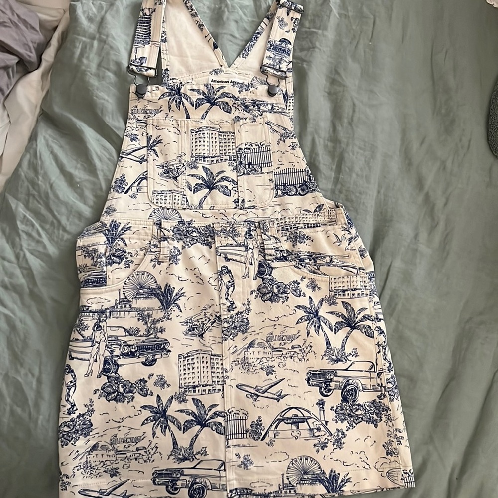 American Apparel overall denim dress